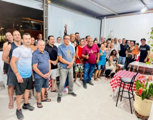 Reunião na casa do Rogério Bono - bairro Santa Cecília